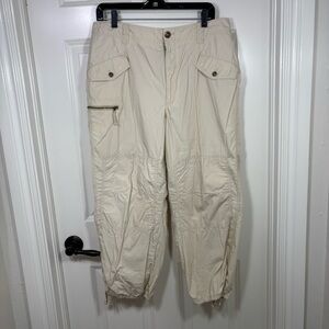 Anthropologie Ripley Cargo Lightweight Utility Pants Women’s 32 Cream